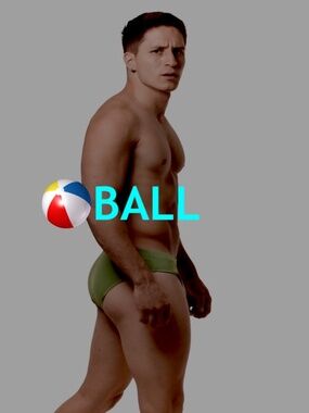 Ball Wonderjock Swimsuit XL 36-42" waist New with tags Nylon/spandex